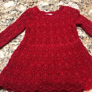 Cat & Jack red sparkly sweater dress
